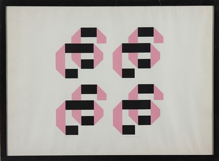 FORLIVESI MIRELLA (n. 1936) Senza titolo. 1970. Litografia. Cm 57,50 x 47,50....