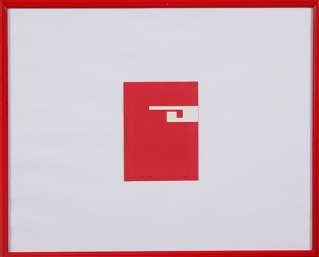 MUNARI BRUNO (1907 - 1998) Senza titolo. Serigrafia e collage. Cm 12,50 x...