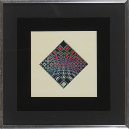 VASARELY VICTOR (1906 - 1997) Senza titolo. Serigrafia. Cm 35,00 x 35,00. Al...