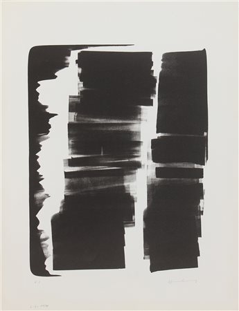 HARTUNG HANS (1904 - 1989) Senza titolo. 1974. Litografia. Cm 50,00 x 65,50....