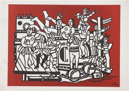 LEGER FERNAND (1881 - 1955) Senza titolo. 1953. Serigrafia. Cm 31,00 x 23,00....