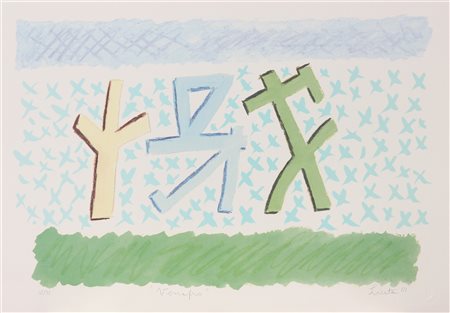 LICATA RICCARDO (n. 1929) Lotto composto da n. 10 grafiche. Litografia. Cm...