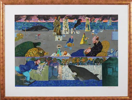 POSSENTI ANTONIO (n. 1933) Senza titolo. Litografia. Cm 120,00 x 90,00. I/CL....