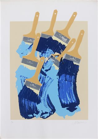 ARMAN FERNANDEZ (1928 - 2005) Composizione con pennelli. 2000. Litografia. Cm...