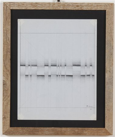 FINZI ENNIO (n. 1931) Senza titolo. 1971. matite su carta. Cm 22,00 x 28,00....