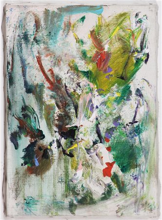 TRECCANI ERNESTO (1920 - 2009) Senza titolo. Olio su tela . Cm 25,00 x 35,00....