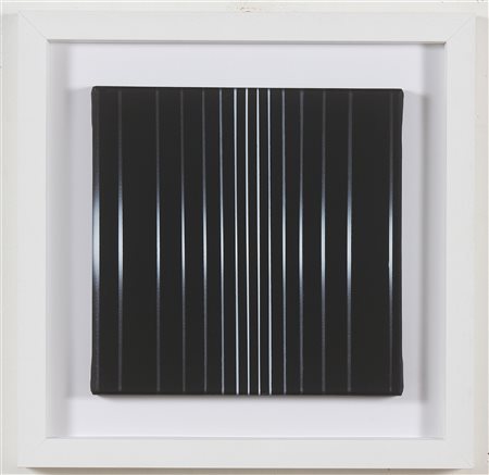 FINZI ENNIO (n. 1931) Luce Vibrazione. 1972. Olio su tela . Cm 30,00 x 30,00....