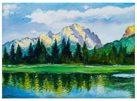 Gino Alberti (1921 - 1990)
Paesaggio dolomitico, 1985