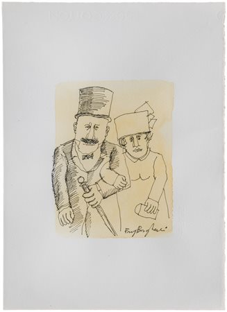 Franz Borghese (1941 - 2005)
Uomo con donna a passeggio