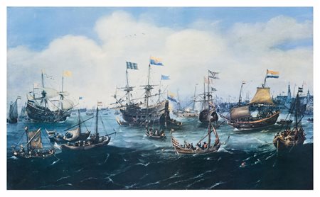 Andries Van Eertvelt (1590 - 1652), da
Il ritorno ad Amsterdam della seconda spedizione alle Indie