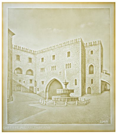 Luigi Casoni (1926 - 2016), per Cartiere Miliani, Fabriano
La Fontana Sturinalto di Fabriano, 1954