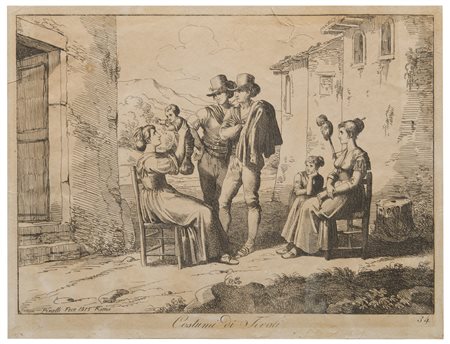 Bartolomeo Pinelli (1781 - 1835)
Costumi di Tivoli,1815