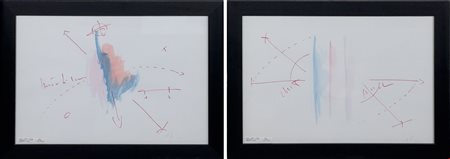 Alex Caminiti, Punto di rottura, Dittico, Tecnica mista su carta, 35x50 cm...