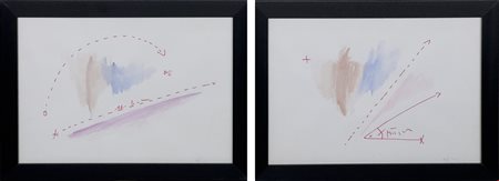 Alex Caminiti, Punto di rottura, Dittico, Tecnica mista su carta 35x50 cm...