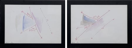 Alex Caminiti, Punto di rottura, Dittico, Tecnica mista su carta 35x50 cm...