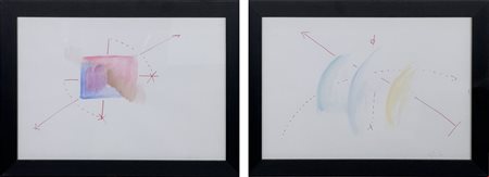 Alex Caminiti, Punto di rottura, Dittico, Tecnica mista su carta 35x50 cm...