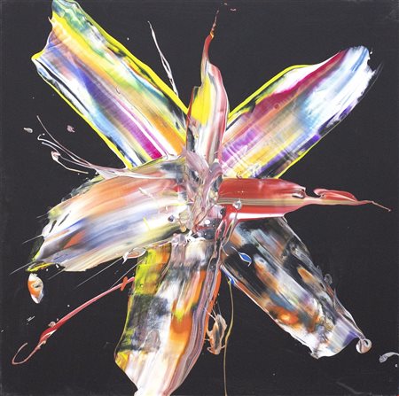 Adriano Desarlo, Stella esplosa, 2023 Acrilici su tela, 80x80 cm, Autentica a...