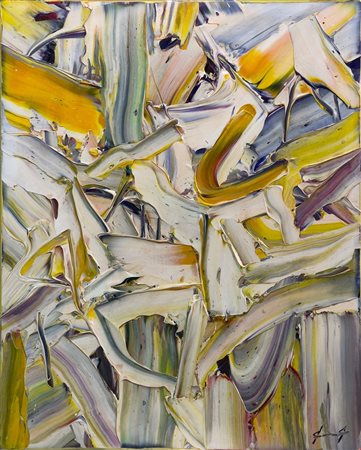 Pierluigi De Lutti, L'orizzonte, 2024, Olio su tela, 100x80 cm, Opera...