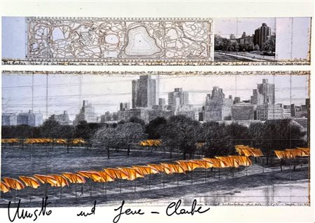 Christo, Performance, Cartolina firmata a mano, 15,5x10,5 cm