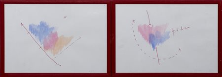 Alex Caminiti, Punto di rottura, Dittico, Tecnica mista su carta, 35x50 cm...