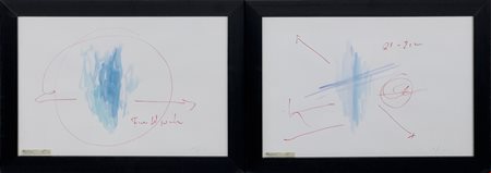 Alex Caminiti, Punto di rottura, Dittico, Tecnica mista su carta, 35x50 cm...