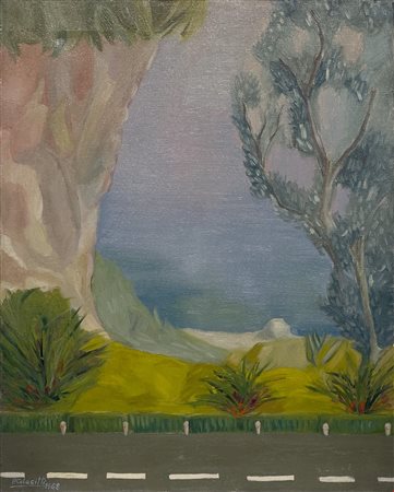 Pasquale Colacitti, Paesaggio sul mare, Olio su tela, 50x40 cm