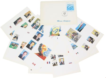 Mario Schifano, Napoli Summit 1994, 1994, Busta contenente 9 stampe a colori,...