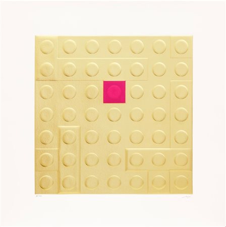 Matteo Negri, L'Ego Mondrian, 2016, Stampa calcografica con foglia d'oro su...