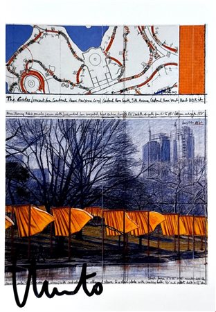 Christo, Performance, Cartolina firmata a mano, 15,5x10,5 cm