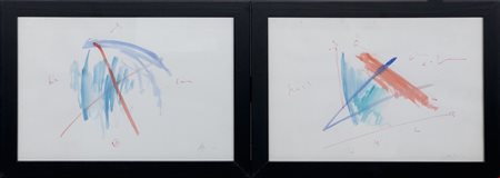 Alex Caminiti, Punto di rottura, Dittico, Tecnica mista su carta, 35x50 cm...