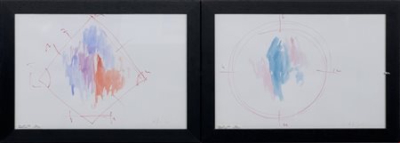 Alex Caminiti, Punto di rottura, Dittico, Tecnica mista su carta, 35x50 cm...