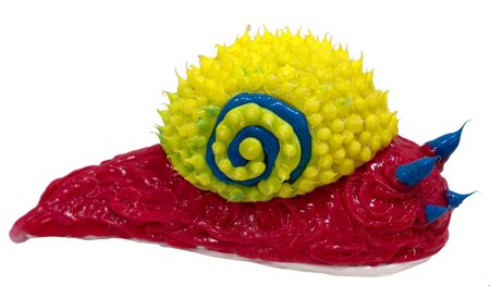 Vittorio Valente, Lumachina, 2024, Silicone colorato, 10x20 cm, Autentica...