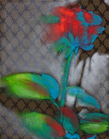 Hannu Palosuo, The Uncertainties of Memory, 2020, Olio su damascato, 100x80...