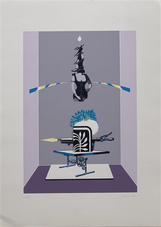 Sergio Sarri, Senza Titolo, Serigrafia a colori, 70x50 cm, P.A.