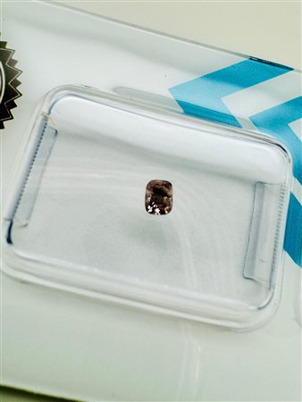 DIAMANTE NATURAL POLISHED 0,17 NATURAL FANCY VIOLA MARRONE INTENSO - I1 - IGI - EY40701-2