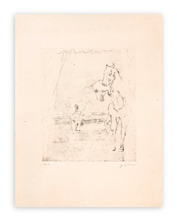 GIORGIO DE CHIRICO (1888-1978) - Il ritorno del guerriero, 1972