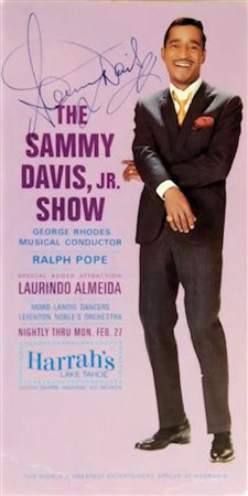 Harrah's Advertisement signed by Sammy Davis Jr.