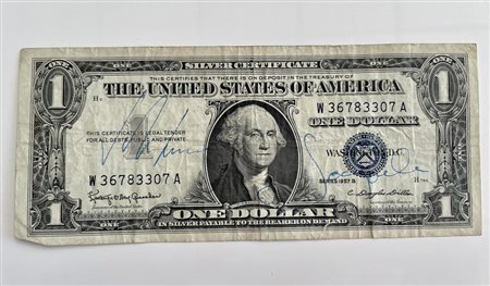 John F Kennedy/ Jacquline Kennedy signed dollar bill