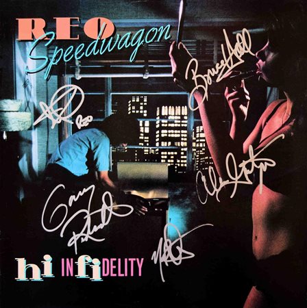 REO Speedwagon High Infidelity signed album