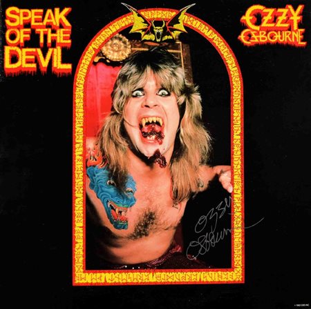 Ozzy Ozbourne signed Speak of the Devil Live album