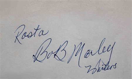 Bob Marley signature slip