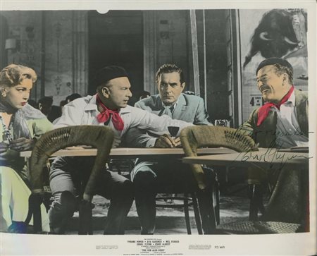 The Sun Also Rises Errol Flynn signed movie photo. GFA Authenticated