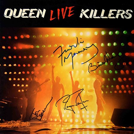 Queen Live Killers band signed album