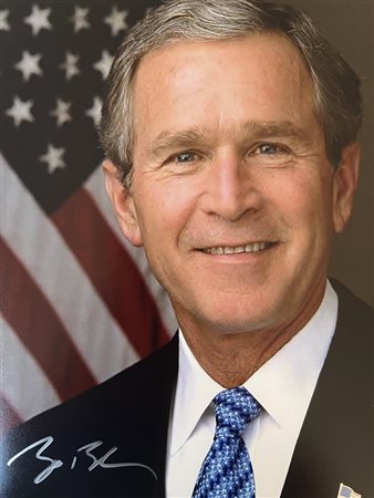 43rd US President George W. Bush signed photo
