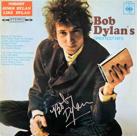 Bob Dylan Greatest Hits signed album