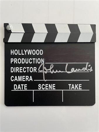 Trading Places Director John Landis signed movie clapperboard