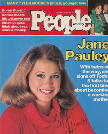 The Today Show Jane Pauley signed People magazine