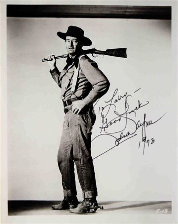 John Wayne signed photo