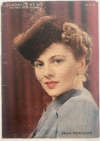 Sunday News 1940 Joan Fontaine newspaper cover