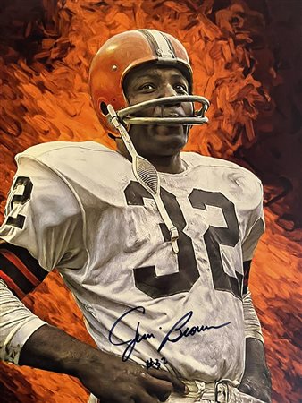 Jim Brown signed photo